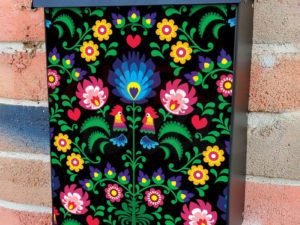 Traditional Polish Design with Roosters Colonial Mailbox Cover