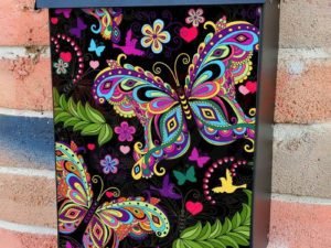 Folklore Butterflies Colonial Mailbox Cover