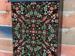 Delicate Folk Flowers Colonial Mailbox Cover