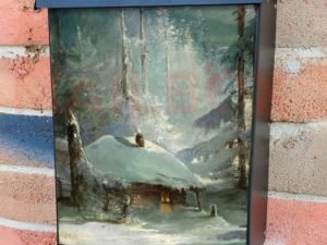 Little Cabin in the Woods Colonial Mailbox Cover