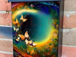 Circle of Butterflies Colonial Mailbox Cover