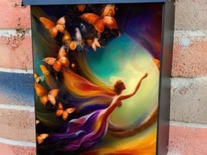 Fairy with Butterflies Colonial Mailbox Cover