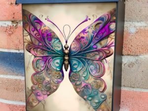 Fantasy Butterfly Colonial Mailbox Cover