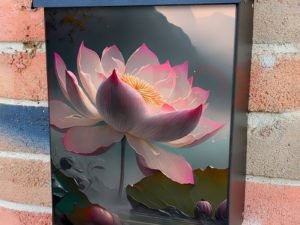 Delicate Water Lily Colonial Mailbox Cover