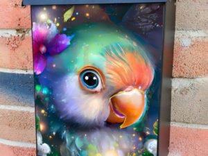 Little Parrot in the Jungle Colonial Mailbox Cover