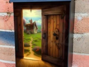 Door to Fairyland Colonial Mailbox Cover