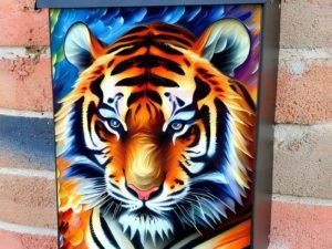 Beautiful Majestic Tiger Colonial Mailbox Cover