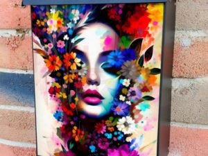 Lady of Flowers #1 Colonial Mailbox Cover