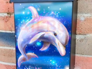 Cute Jumping Dolphin Colonial Mailbox Cover