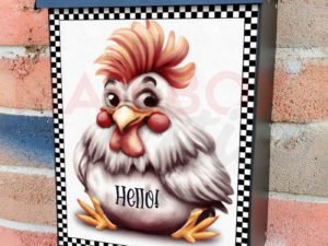 Cute Funny Rooster Colonial Mailbox Cover