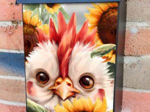 Cute Sunflower Chick Colonial Mailbox Cover