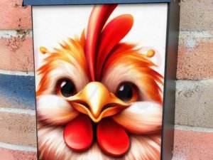 Cute Fluffy Chicken Colonial Mailbox Cover
