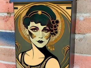 Art Nouveau Lady Portrait Colonial Mailbox Cover