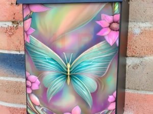 Beautiful Abstract Butterfly #1 Colonial Mailbox Cover