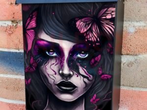 Dark Butterfly Fairy #1 Colonial Mailbox Cover