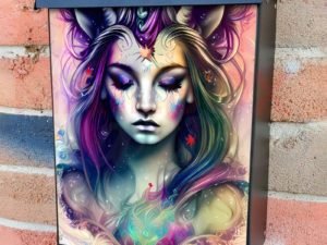 Beautiful Unicorn Fairy Colonial Mailbox Cover