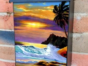 Tropical Summer Paradise #3 Colonial Mailbox Cover