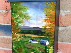 Farm in the Valley Colonial Mailbox Cover