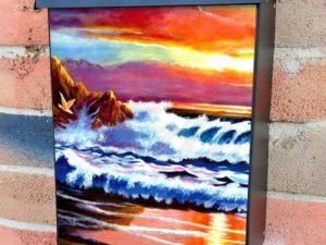 Sunset on the Beach #3 Colonial Mailbox Cover