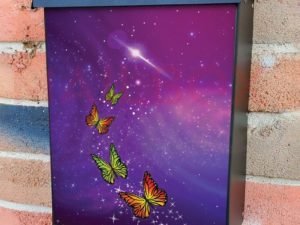 Butterfly Nebula Colonial Mailbox Cover