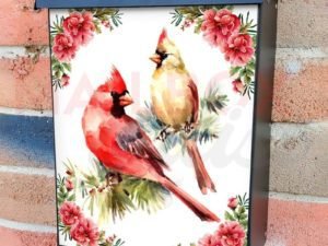 Beautiful Cardinal Couple Colonial Mailbox Cover