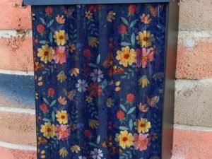 Painted Flowers on Wood #1 Colonial Mailbox Cover