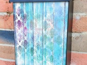 Painted Flowers on Wood #4 Colonial Mailbox Cover