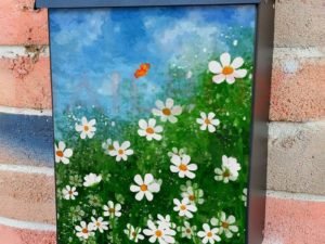 Summer Garden and a Butterly Colonial Mailbox Cover