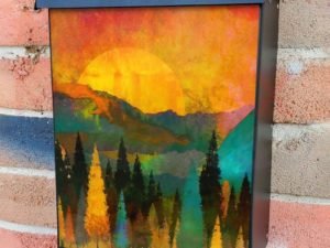 Autumn Trees in the Sunset Colonial Mailbox Cover