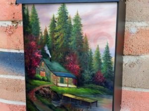 Cozy Cottage Beside the Lake Colonial Mailbox Cover