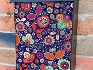 Cute Folk Flowers Colonial Mailbox Cover