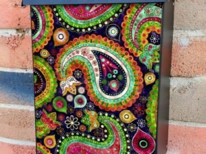 Beautiful Paisley Design #1 Colonial Mailbox Cover