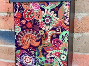 Beautiful Paisley Design #10 Colonial Mailbox Cover