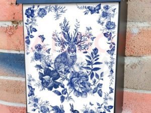 Folklore Fairytale with a Jackalope Colonial Mailbox Cover