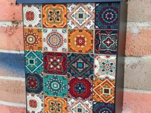 Mexican Tiles Design Colonial Mailbox Cover