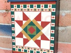 Farmhouse Quilt Design #5 Colonial Mailbox Cover
