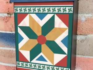 Farmhouse Quilt Design #4 Colonial Mailbox Cover