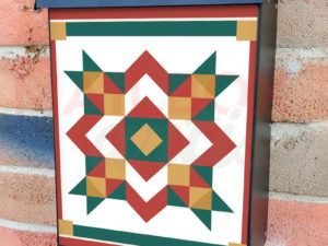 Farmhouse Quilt Design #3 Colonial Mailbox Cover