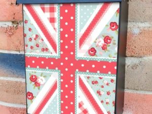 Patchwork British Flag #3 Colonial Mailbox Cover