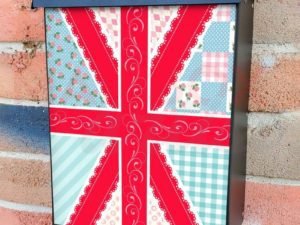 Patchwork British Flag #2 Colonial Mailbox Cover