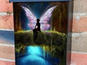 Forest Fairy at Night Colonial Mailbox Cover