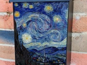 The Starry Night by Vincent Van Gogh Colonial Mailbox Cover