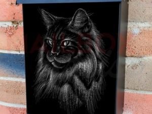 Beautiful White Persian Cat Colonial Mailbox Cover