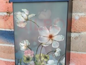 Blooming White Flowers Colonial Mailbox Cover