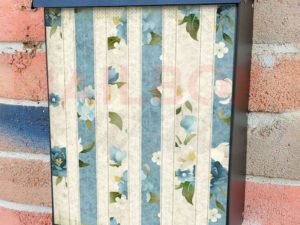 White and Blue Flowers Colonial Mailbox Cover