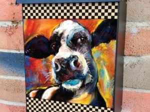 Cute Country Farmhouse Cow  Colonial Mailbox Cover