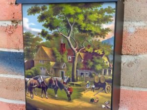 Old Country Farmhouse Colonial Mailbox Cover