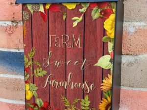 Farm Sweet Farmhouse Colonial Mailbox Cover