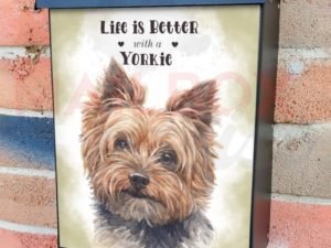 Life is Better with a Yorkie Colonial Mailbox Cover