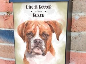 Life is Better with a Boxer Colonial Mailbox Cover